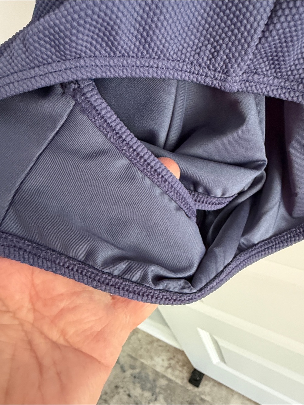 Plunge One-Piece Swimsuit in Dusty Blue XL - Picture 6 of 8